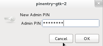 Neue GPG-Admin-PIN